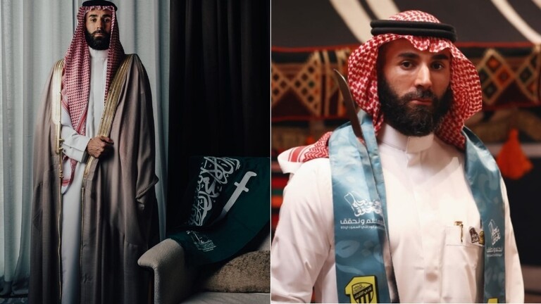 هجوم فرنسي على بنزيما بعد نشر صورته بالثوب السعودي