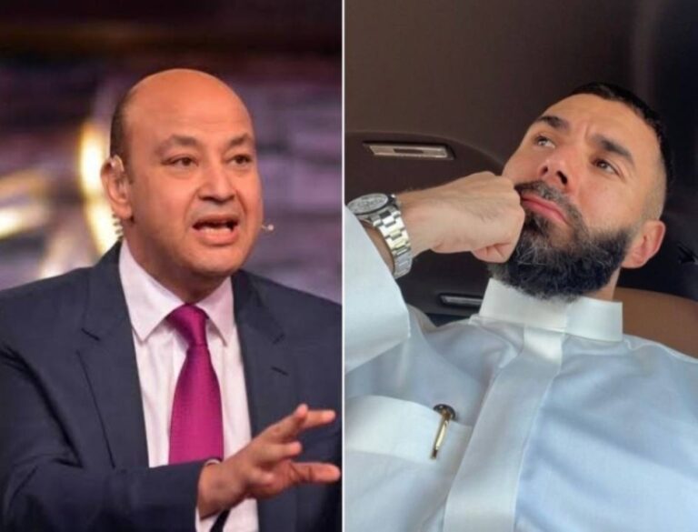 عمرو أديب يثير تفاعلا بمقارنة نفسه مع بنزيما بعد ارتداء الأخير الثوب