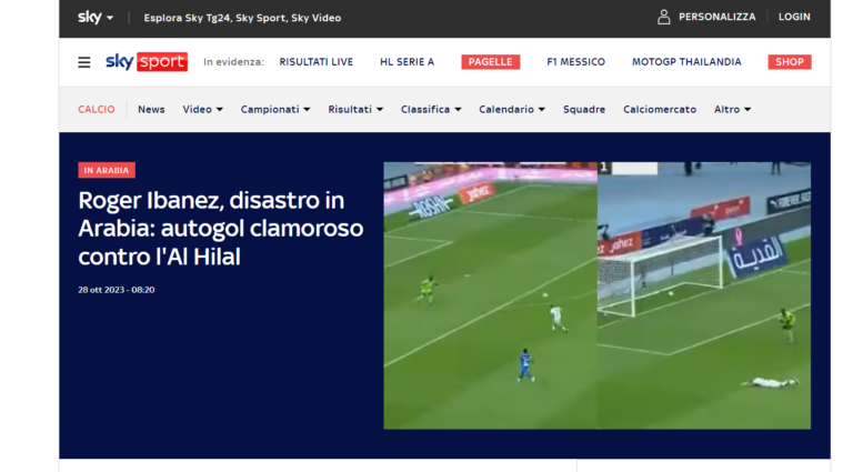 إيطالية: لاعب الأهلي فعل “كارثة” أمام الهلال