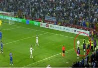 فيديو.. مشجع يتسبب بإصابة رونالدو في مباراة البرتغال والبوسنة