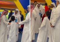 طفل قطري يطلب من مسلي آل معمر التصوير مع رونالدو.. شاهد ردة فعل رئيس النصر