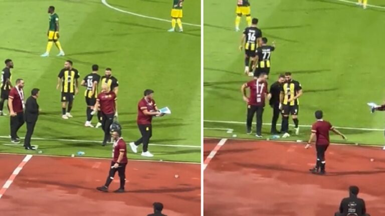 فيديو.. بنزيما يغادر مباراة الاتحاد والخليج مصابًا