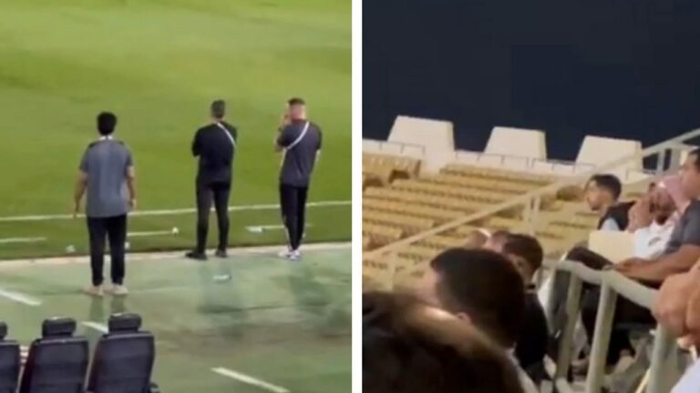 شاهد.. رئيس نادي الطائي يتصل بمدافعي الفريق لمنحهم تعليمات خاصة قبل مباراتهم أمام الخليج