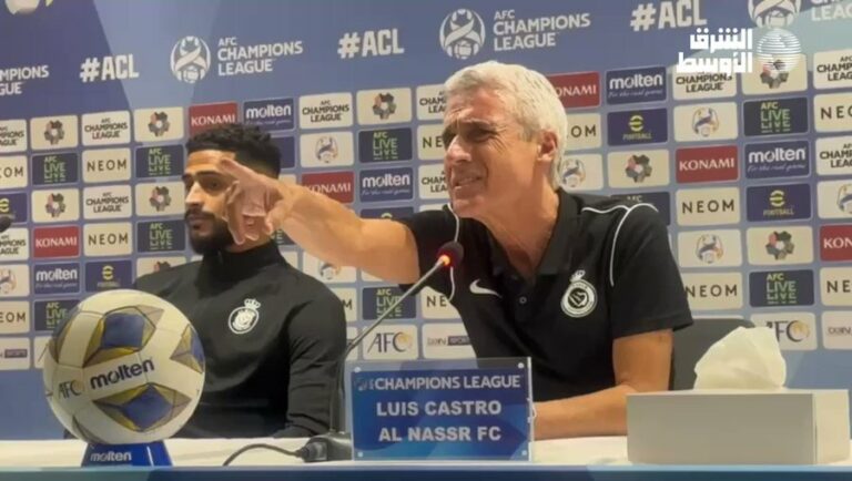 فيديو.. انفعال مدرب النصر البرتغالي لويس كاسترو بسبب سؤال عن استبعاد رونالدو