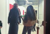 شاهد الفنانة وعد تلتقي بلاعب الهلال محمد العويس أثناء تواجدها في قطر لمؤازرة المنتخب