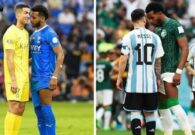 شاهد ماذا فعل البليهي بـ اللقطتين الشهيرتين له مع ميسي ورونالدو