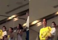 شاهد جورجينا تصور مسلسلها الجديد بمباراة النصر والفتح