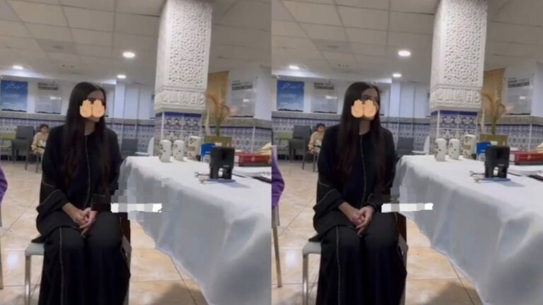 شاهد لحظة دخول فتاة إسبانية للإسلام ونطقها الشهادتين