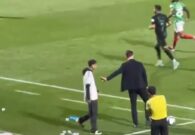 شاهد تصرف غريب من مدرب الأهلي مع حامل الكرات خلال مباراة فريقه أمام الاتفاق