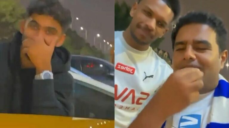 شاهد البليهي يوجه سؤال لصديقه النصراوي ويضحك