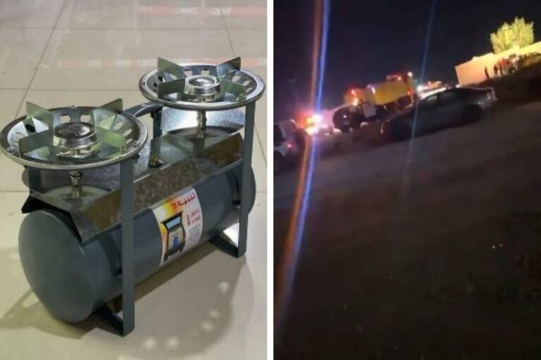 شاهد الصورة الاولى لأسطوانة الغاز التي انفجرت وتسببت في وفاة 5 شباب داخل استراحة في بريدة