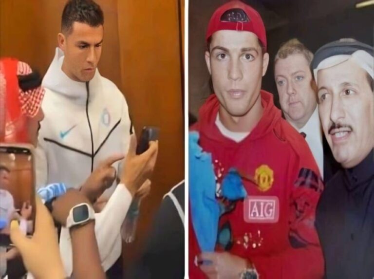 إبراهيم الفريان يفاجأ رونالدو بـ صورة قديمة تجمعهما.. شاهد ردة فعل الأخير