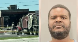 شاهد سائق شاحنة غاضب يحطم مبنى في تكساس ووقوع قتلى ومصابين