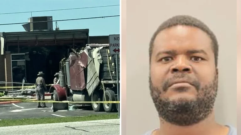 شاهد سائق شاحنة غاضب يحطم مبنى في تكساس ووقوع قتلى ومصابين