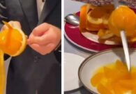 شاهد شخص يتفاجئ بسعر ثمرة برتقال في أحد المطاعم الفاخرة