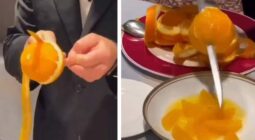 شاهد شخص يتفاجئ بسعر ثمرة برتقال في أحد المطاعم الفاخرة