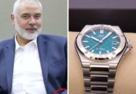 بالصور: محلل السياسي يكشف عن سعر ساعة إسماعيل هنية التي ارتداها في عزاء أبنائه