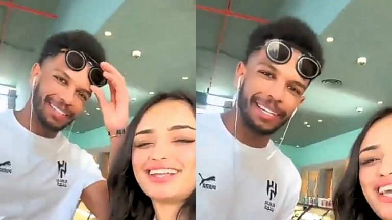 شاهد فتاة توثق مقابلتها لـ البليهي في أحد الأماكن العامة