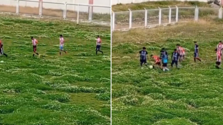 العشب يصل لخصر اللاعبين.. شاهد انطلاق بطولة كأس البيرو على أسوأ ملعب كرة قدم في العالم