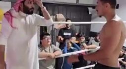 فيديو يثير جدلاً واسعًا حول مشهور سناب شات بعد ضربه لمصارع بالعقال