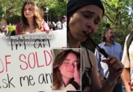 شاهد ملكة جمال إسرائيل تثير الجدل في نيويورك بسبب لافتة