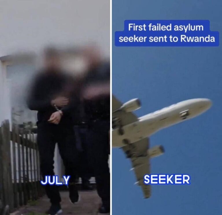 شاهد أول فيديو لإرسال بريطانيا أول دفعة من طالبي اللجوء إلى رواندا