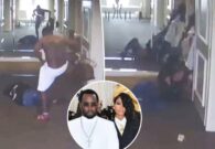 لقطات لأول مرة.. شاهد مغني راب أمريكي يعتدي على صديقته بالضرب والركل ويسحلها على الأرض داخل فندق في لوس أنجلوس