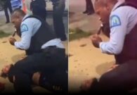 شاهد فيديو غريب لـ شرطي أمريكي يشعل السيجارة ويدخن أثناء اعتقاله مشتبه به