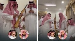 بالفيديو: الشاعر علي بن حمري يهدي الشيخ سعد الشثري فرخ بلجيك احتفاء به