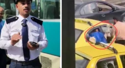 شاهد شرطي سوري يكشف سبب قفز امرأة داخل سيارة أجرة وسط شارع في دمشق